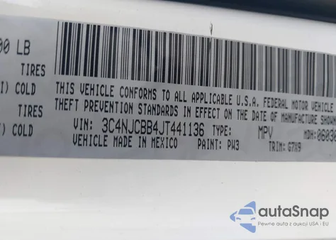 2018 Jeep Compass Latitude Fwd из США, поврежденный, VIN 3C4NJCBB4JT441136